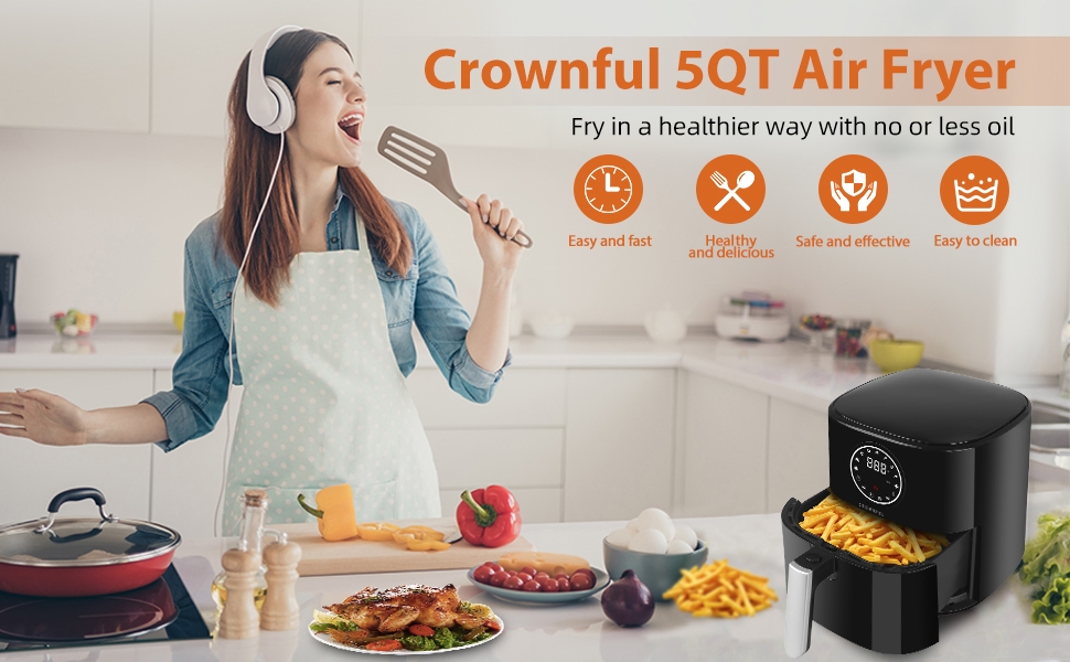 Crownful 4.5L Digital Air Fryer - ‎SB-122