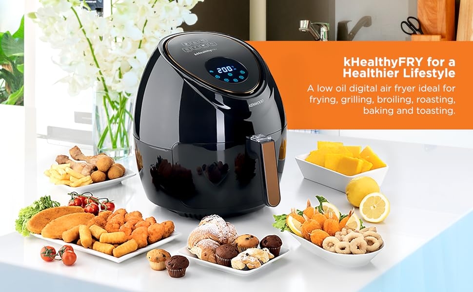 Kenwood 5.5L Digital Air Fryer – HFP50.000BK