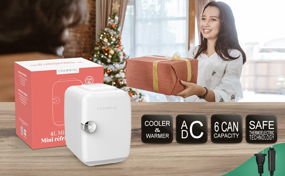 CROWNFUL 4L Mini Fridge - CF-PC01
