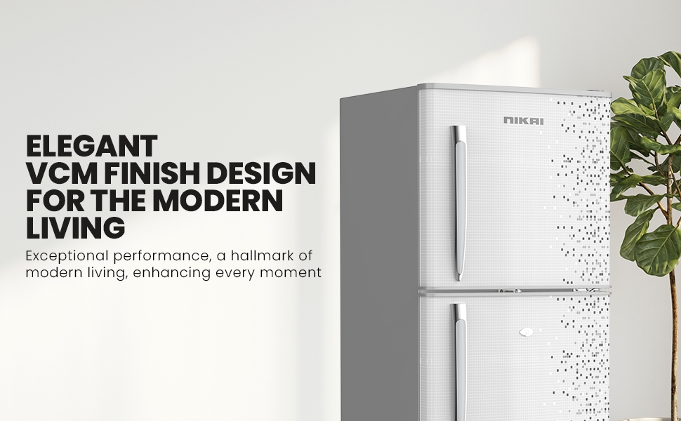 Nikai 170L Double Door Refrigerator - ‎NRF170DN3M