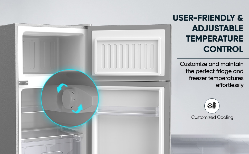 Nikai 135L Double Door Mini Refrigerator - NRF135DDS