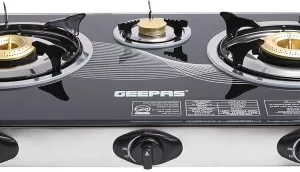 Geepas 3 Burner Glass Top Gas Stove