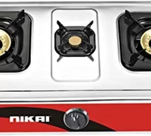 Nikai Stainless Steel 3 Burner Gas Stove